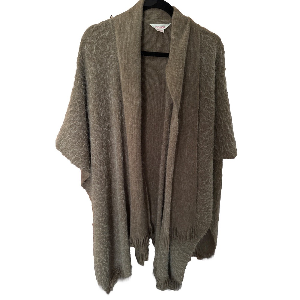 Knitworks women's VTG  One Size Japan Kaftan Kimono Cape Lagenlook Art Teacher